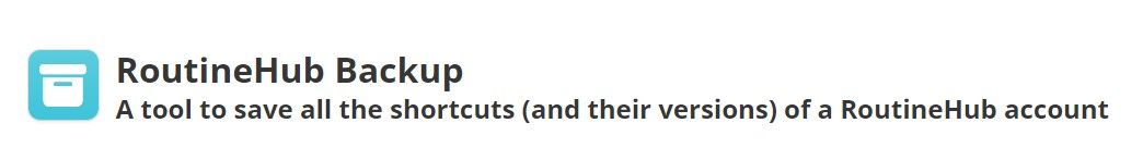 routinehub-backup