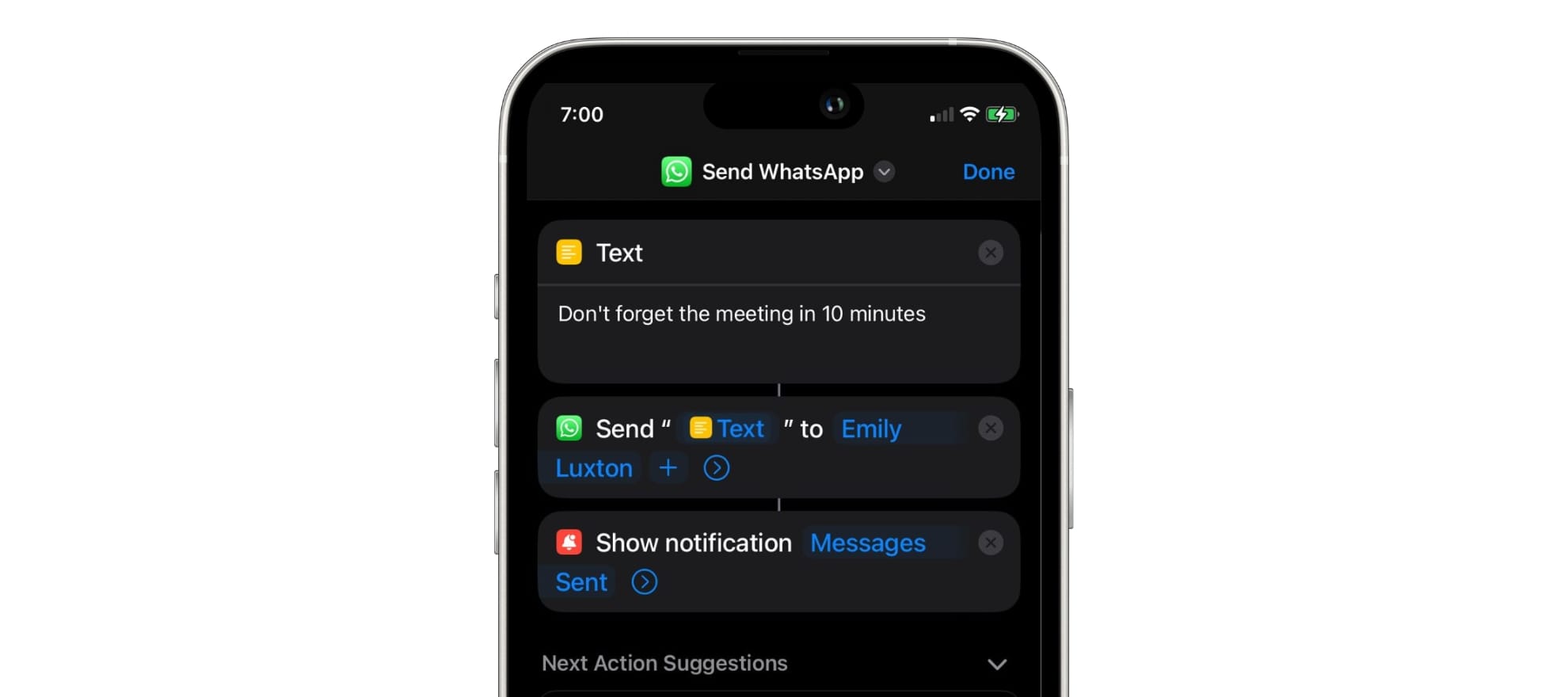 How to Schedule WhatsApp Messages with Shortcuts and Automation on iOS
