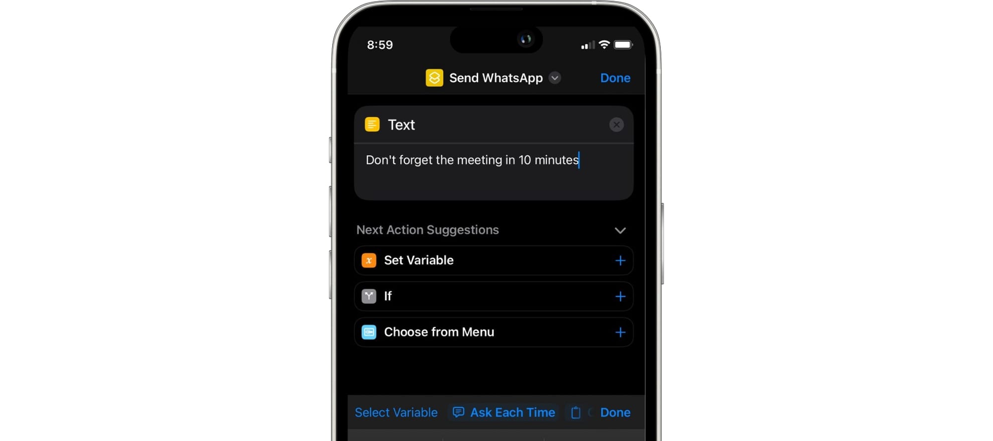 How to Schedule WhatsApp Messages with Shortcuts and Automation on iOS
