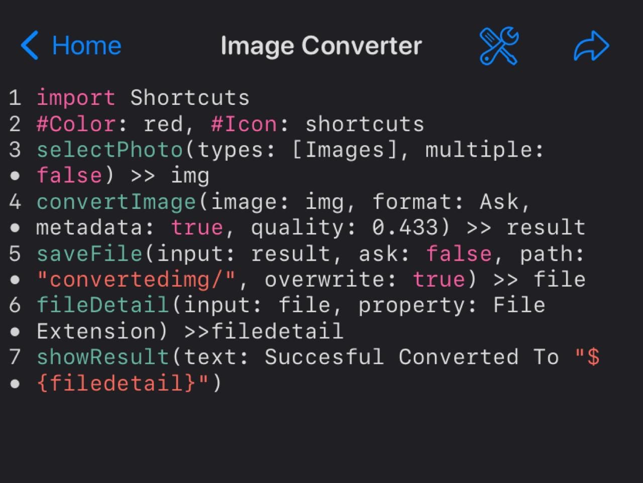 Tutorial to Create an Image Converter Shortcut with Jellycuts