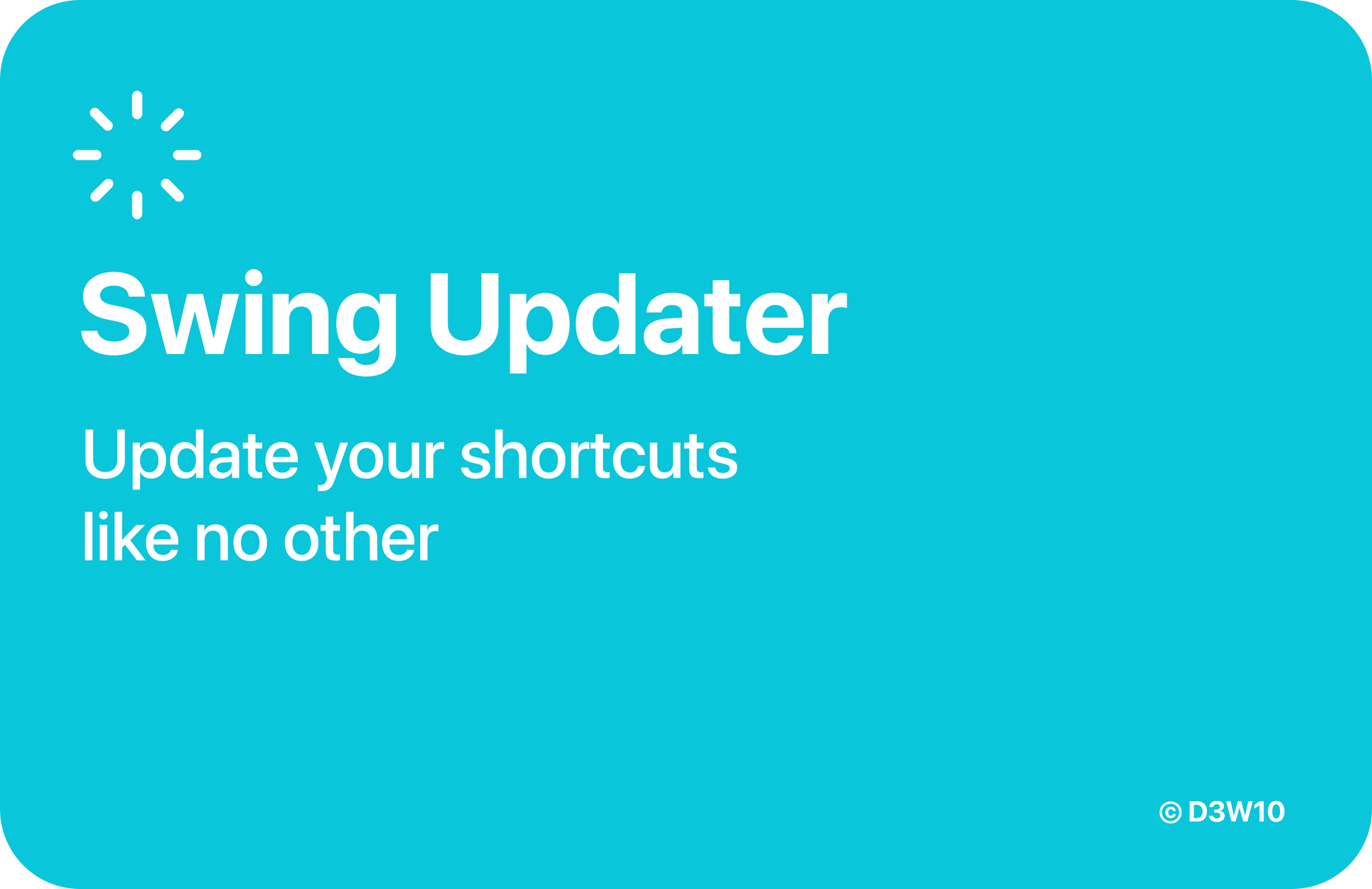 Swing Updater: an alternative for keeping your shortcuts updated